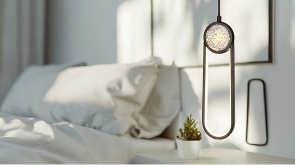 Lustră LED pe cablu LACRIMA LED/15W/230V 3000K negru