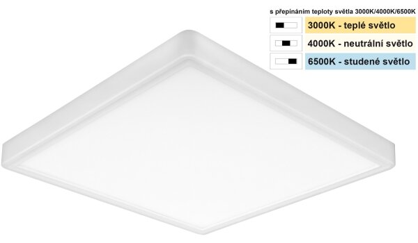 Plafonieră LED Top Light REVIT LED/24W/230V 3000/4000/6500K 30x30 cm alb