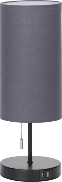Lampă de masă cu USB Aigostar 1xE27/40W/230V negru