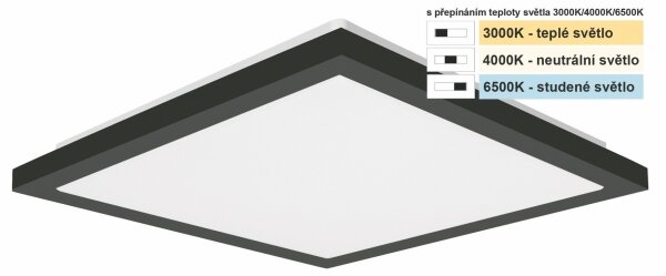 Plafonieră LED pentru baie Top Light ONYX LED/10W/230V IP44 28x28 cm negru