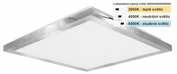 Plafonieră LED pentru baie Top Light SILVER LED/10W/230V IP44 28x28 cm crom mat