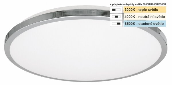 Plafonieră LED pentru baie Top Light SILVER LED/10W/230V IP44 d. 29 cm crom lucios