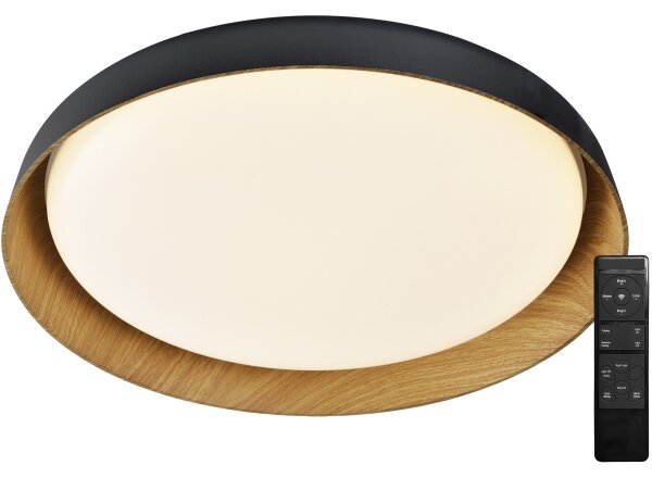 Plafonieră LED dimabilă Top Light SATELLITE LED/36W/230V 3000-6500K negru/maro + telecomandă