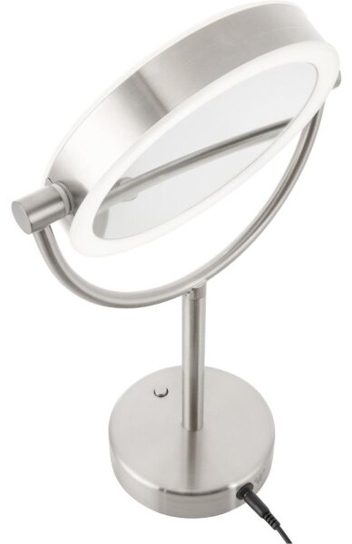 Oglindă cosmetică cu funcție de retroiluminare LED Sencor LED/5W/230V oțel inoxidabil