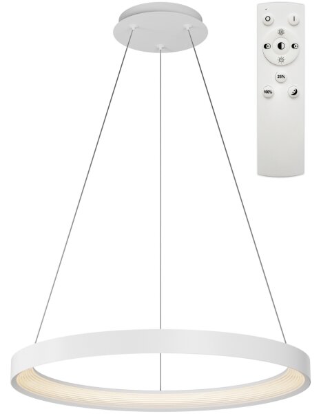 Lustră LED dimabilă pe cablu Top Light ORBIT LED/40W/230V 3000-6500K d. 50 cm alb + telecomandă