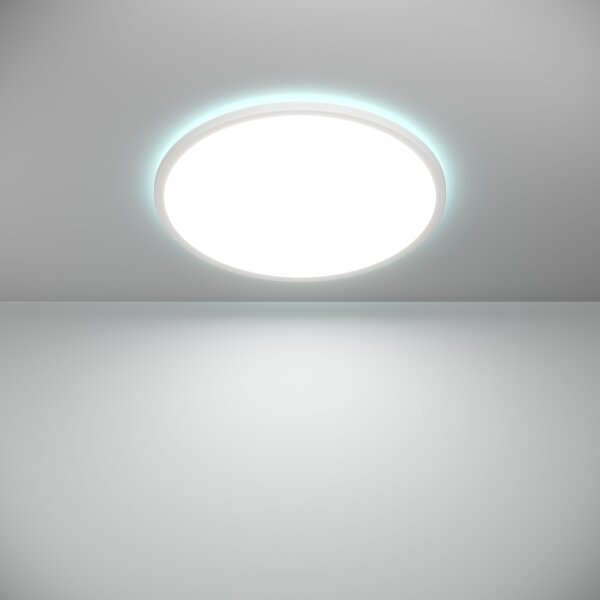 Plafonieră LED RGBW dimabilă de exterior Eglo 901473 ROVITO-Z 16,8W/230V d. 50 cm IP44 alb