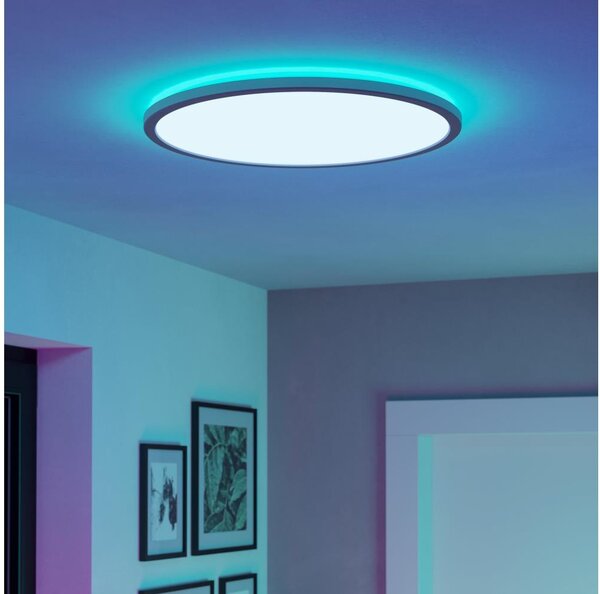 Plafonieră LED RGBW dimabilă de exterior Eglo 901473 ROVITO-Z 16,8W/230V d. 50 cm IP44 alb