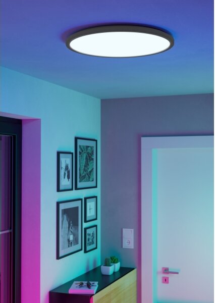 Plafonieră LED RGBW dimabilă de exterior Eglo 901473 ROVITO-Z 16,8W/230V d. 50 cm IP44 alb