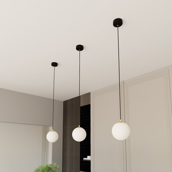 Lustră pe cablu ROYAL 1xE14/10W/230V d. 14 cm negru