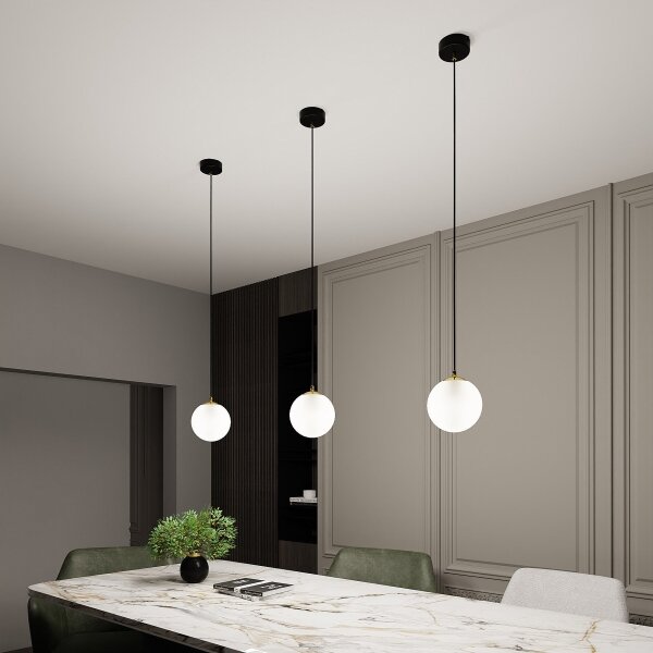 Lustră pe cablu ROYAL 1xE14/10W/230V d. 14 cm negru