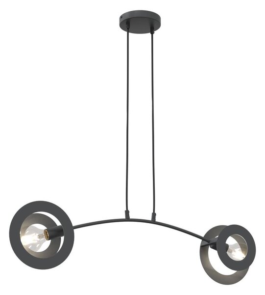Lustră pe cablu EUFORIA 2xE27/15W/230V negru