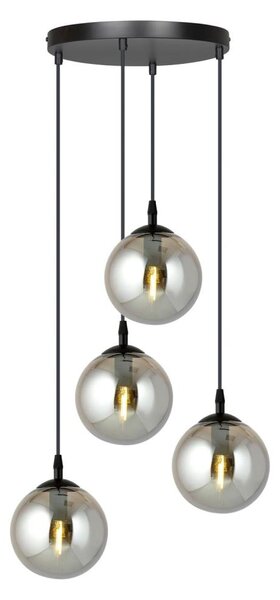 Lustră pe cablu COSMO 4xE14/10W/230V d. 40 cm negru/gri