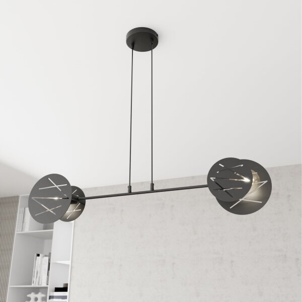 Lustră pe cablu XOTIC 2xE27/15W/230V negru