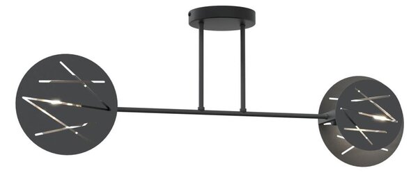 Lustră pe tijă FRICK 2xE27/15W/230V negru