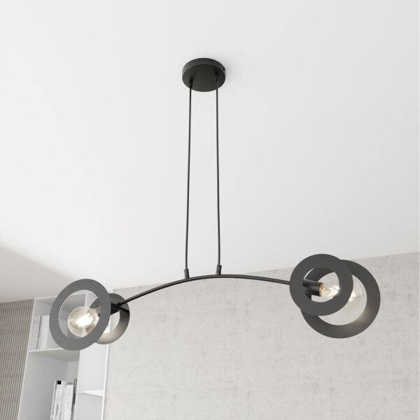 Lustră pe cablu EUFORIA 2xE27/15W/230V negru
