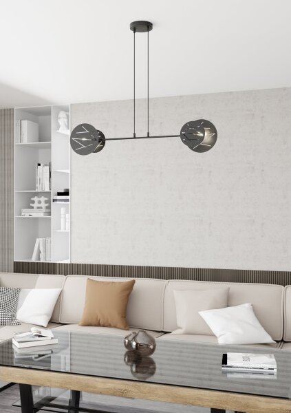 Lustră pe cablu XOTIC 2xE27/15W/230V negru