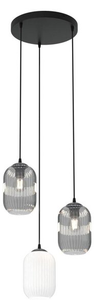 Lustră pe cablu VERDI 3xE27/15W/230V d. 30 cm negru/gri/alb