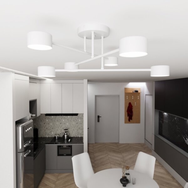 Lustră aplicată HALO 6xGX53/10W/230V albă