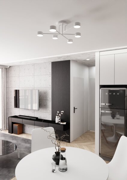 Lustră aplicată HALO 6xGX53/10W/230V albă