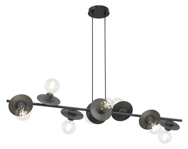 Lustră pe cablu TOKEN 8xE27/15W/230V negru