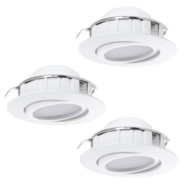 SET 3x corp de iluminat LED încastrat Eglo 78755 PINEDA LED/6W/230V 3000K alb