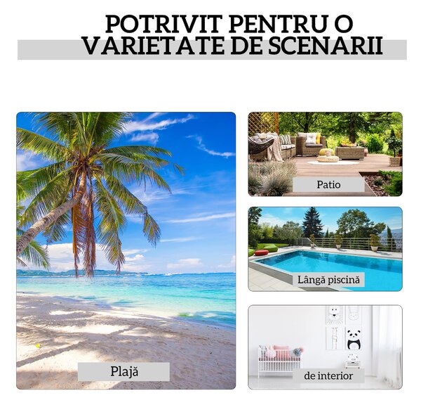 Outsunny Set 2 Sezlonguri de Gradina si 1 Masuta cu Raft din Sticla Negru | Aosom Romania
