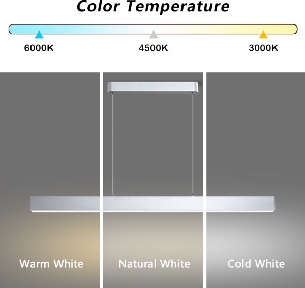 Lustră LED pe cablu Brilagi SLEEKLINE LED/40W/230V 3000/4500/6000K argintiu