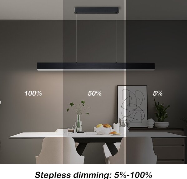 Brilagi - Lustr LED SLEEKLINE SMART 40W 230V Wi-Fi Tuya negru + DO