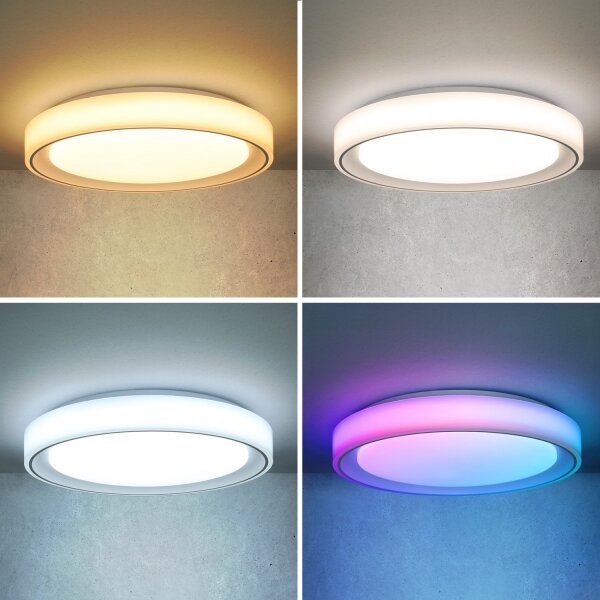 Brilagi-LED - Corp de iluminat LED RGB dimabil FLOCO LED/30W/230V Wi-Fi Tuya + LED/6W + telecomandă