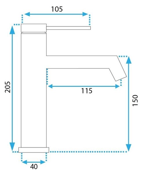 Rea Foss baterie lavoar stativ auriu REA-B5316