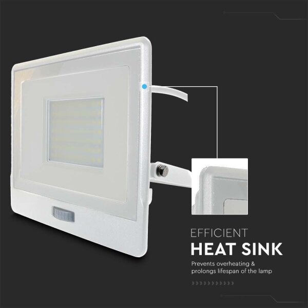 Proiector LED cu senzor LED/50W/230V 4000K IP65 alb
