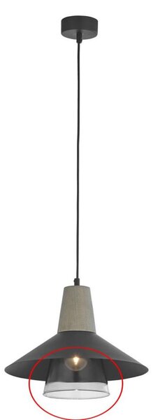 Abajur universal de rezervă din sticlă Jupiter BONDY E27 d. 14,5 cm bej