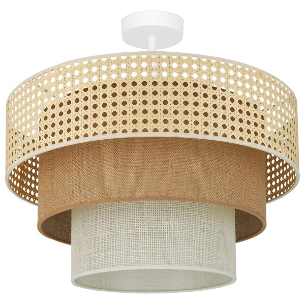 Brilagi - Plafonieră CEDAR LUNETA 1xE27/15W/230V pr. 45 ratan maro/crem