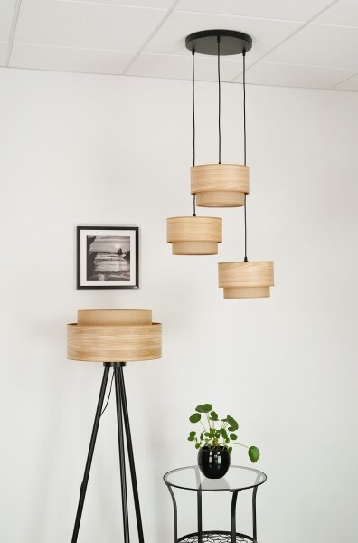 Brilagi - Candelabru pe cablu MONTANA BOHO 3xE27/15W/230V maro/negru
