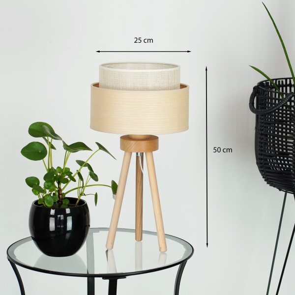 Brilagi - Lampă de masă ARIZONA BOHO 1xE27/15W/230V bej