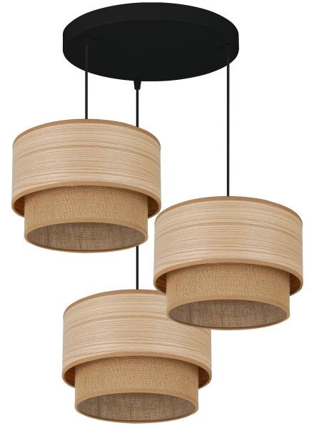 Brilagi - Candelabru pe cablu MONTANA BOHO 3xE27/15W/230V maro/negru