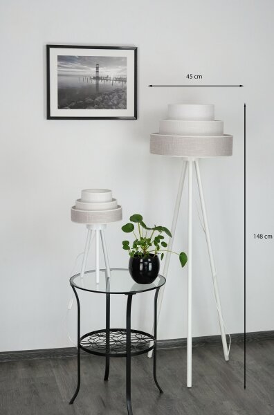 Lampadar Brilagi ALASKA LUNETA 1xE27/15W/230V gri/crem