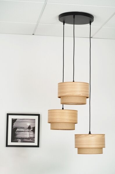 Brilagi - Candelabru pe cablu MONTANA BOHO 3xE27/15W/230V maro/negru