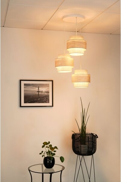 Lustră pe cablu Brilagi DOVER SPACE 3xE27/15W/230V gri/crem