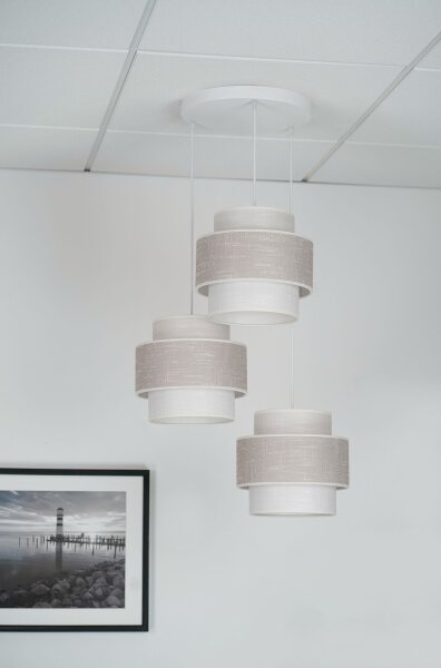 Lustră pe cablu Brilagi DOVER SPACE 3xE27/15W/230V gri/crem