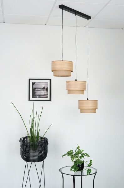 Brilagi - Candelabru pe cablu MONTANA BOHO 3xE27/15W/230V maro/negru