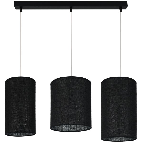Brilagi - Lustr TUBES 3xE27/15W/230V negru pe cablu