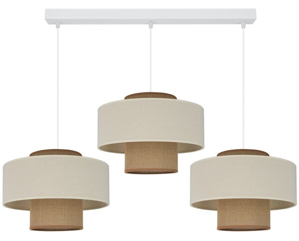 Brilagi - Candelabru pe cablu DALLAS 3xE27/15W/230V maro/crem/alb