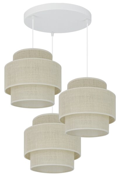 Lustră pe cablu Brilagi SPACE YUTE 3xE27/15W/230V crem/alb