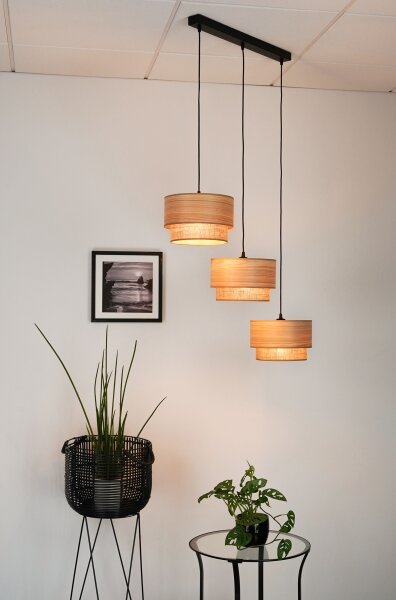 Brilagi - Candelabru pe cablu MONTANA BOHO 3xE27/15W/230V maro/negru