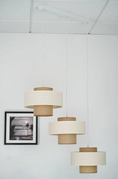 Brilagi - Candelabru pe cablu DALLAS 3xE27/15W/230V maro/crem/alb