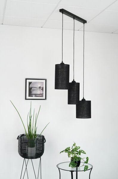 Brilagi - Lustr TUBES 3xE27/15W/230V negru pe cablu