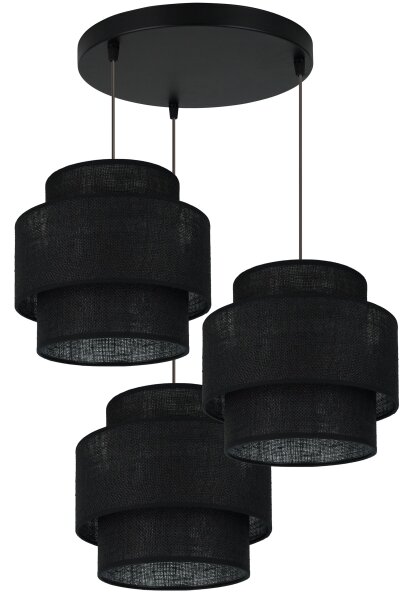 Lustră pe cablu Brilagi SPACE YUTE 3xE27/15W/230V negru