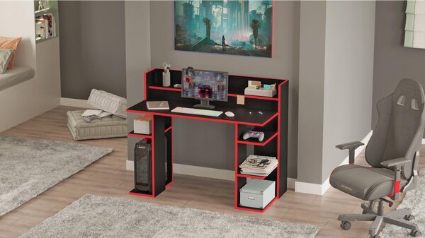Masă PC Verbato (Negru + Roșu) . 1102640