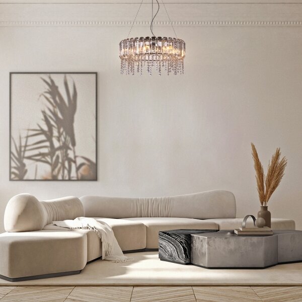 Lustră pe cablu Maytoni MOD097PL-08CH HAIL 8xE14/40W/230V d. 60,5 cm crom